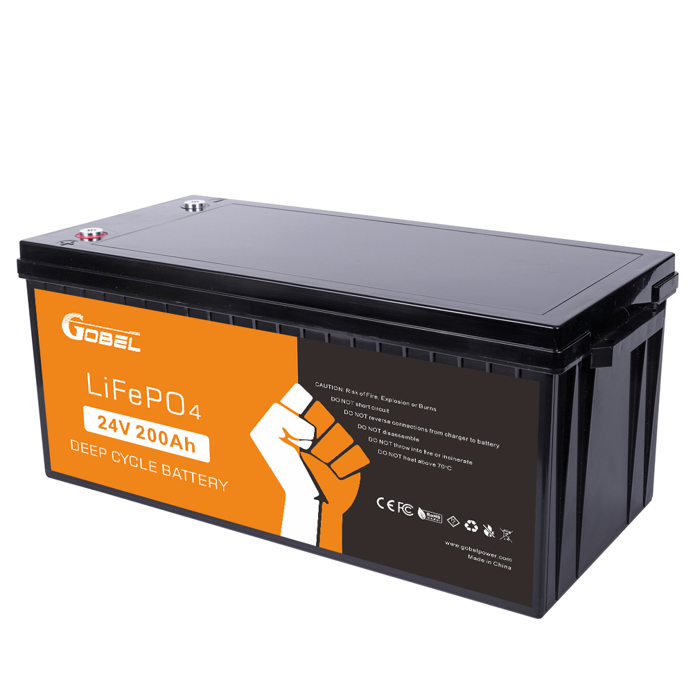 Gobel Power LFP25.6-200 25.6V 200Ah 5.12kWh LiFePO4 Battery Pack - Built-in 150A BMS, 4000+ Cycles, Modular Scalable Deep Cycle Solar Battery for Off-Grid, RV, Marine & Backup Power
