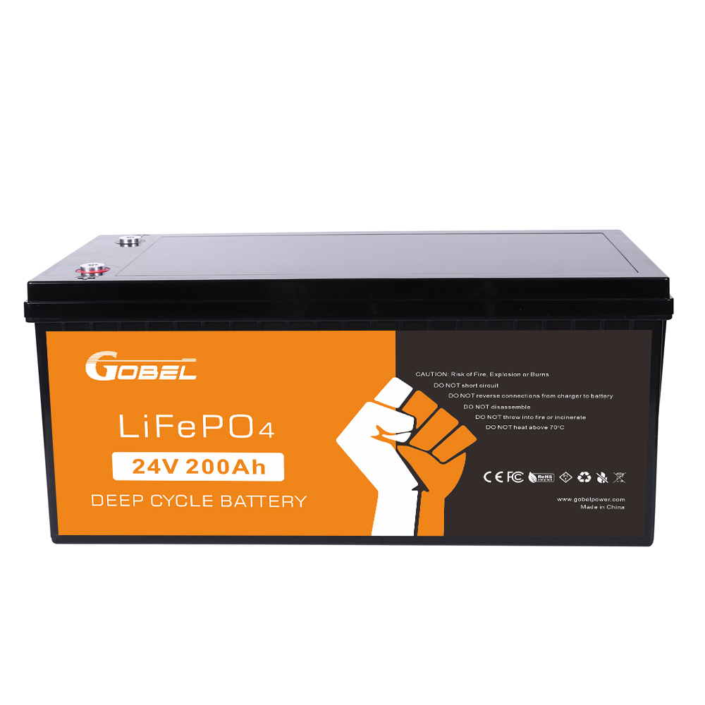 Gobel Power LFP25.6-200 25.6V 200Ah 5.12kWh LiFePO4 Battery Pack - Built-in 150A BMS, 4000+ Cycles, Modular Scalable Deep Cycle Solar Battery for Off-Grid, RV, Marine & Backup Power